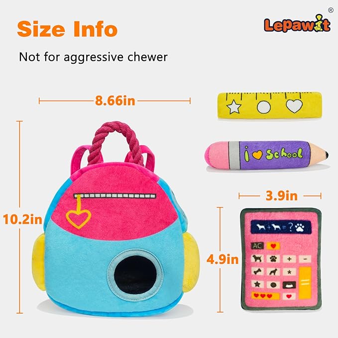 Hide and Seek Dog Toys, Squeaky Interactive Puzzle Dog Toys for Boredom and Stimulation, Dog Enrichment Toys with Rope for Small and Medium Dogs
