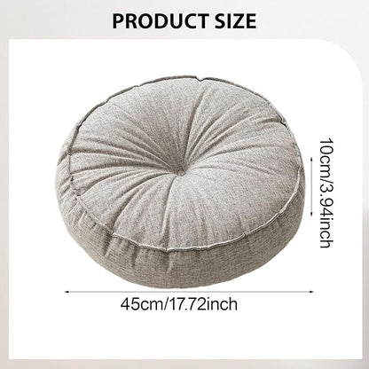 KiBcsLic Round Floor Pillow, Meditation Floor Pillow, Circle Small Seating Cushion for Sitting Sofa Bed Office, Light Gray