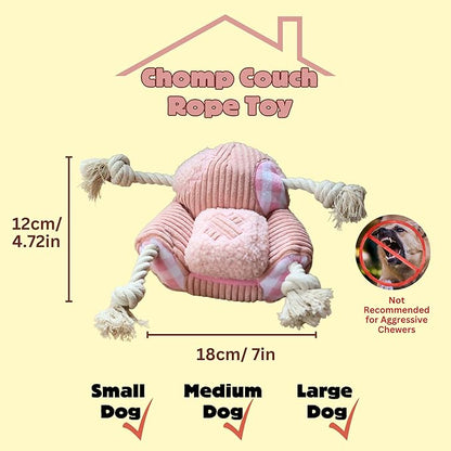 Squeaky Dog Toys, Durable Tug of War Chew Toys for Small, Medium and Large Dogs, Interactive Puppy Toy for Teeth Cleaning, Birthday Gift - Couch