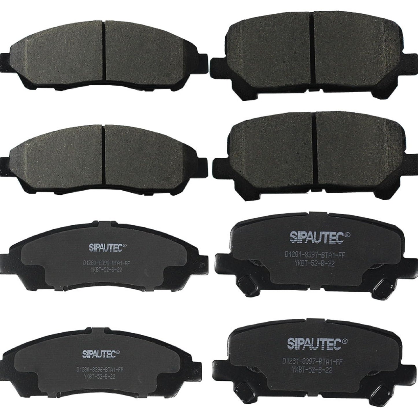 SIPAUTEC-8pcs Ceramic Brake Pads Replacement For (Honda Pilot 2009/2010/2011/2012/2013/2014/2015),(ACURA MDX 2007-2013),(ACURA Z