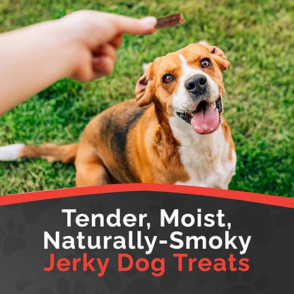 Miss Nelly's- All Natural Beef Jerky Dog Treats Made in USA Only - Beef Jerky Treats for Dogs Original Smoke House Recipe-Minimally Processed Soft Sticks - 16 oz. Bag.