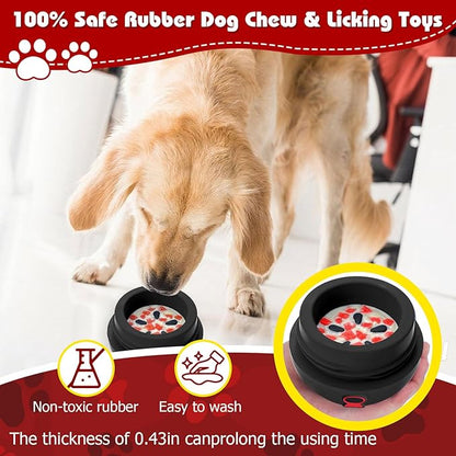 Yipetor 3In1 Treat Dispensing Dog Toys, Heavy Duty Frozen Dog Treat Ball - Slow Feeding Puppy Lick Bowl Tough Chew Toy for Large Medium Dogs to Keep Them Busy/Relief Anxiety/Puzzle Stimulate