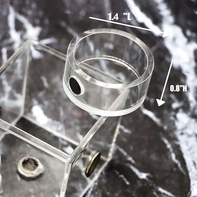 2Pcs Small Jumping Spider Feeding Dish, Magnetic Tiny Food Dishes Water Dish for Jumping Spider, Tarantula and Other Small Pets,35mm