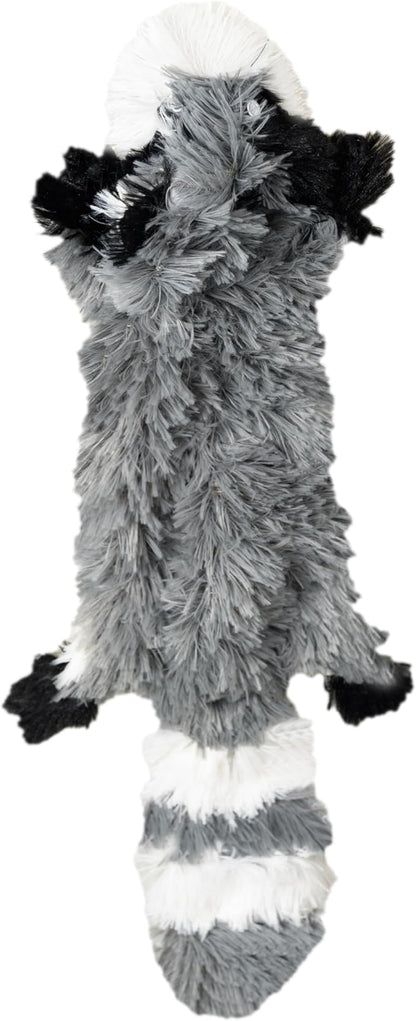 FGA MARKETPLACE Racoon Flat NO Stuffing NO Squeak Plush Dog Toy, Funny Style Will Entertain Your Pet for Hours, Recommended for Small and Medium Dog 21 INCH Long