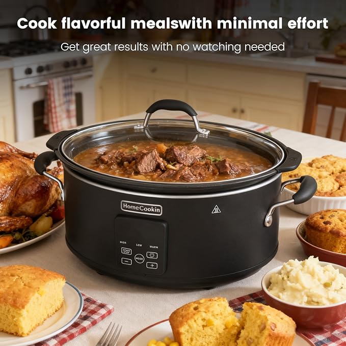 HOMECOOKIN Slow Cooker, Extra Large 10 Quart Digital Programmable Slow Cookers