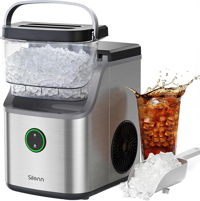 Silonn Nugget Ice Maker Countertop, Ice Basket
