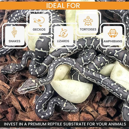 ReptiChip Reptile Bedding Loose Coconut Chip 36 Quart Coco Husk Substrate Mulch for Snake Habitat, Ball Python Terrarium, Turtle Tanks, Tortoise Enclosure