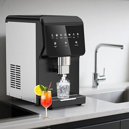 Nugget Ice Maker Countertop 50 LBS/Day, 5 LBS Ice Bin, Water Dispenser