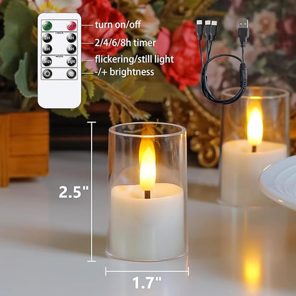 Rechargeable Acrylic Flameless Votive Candles