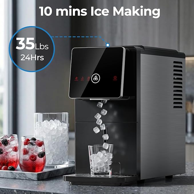 Nugget Ice Makers Countertop, Portable Ice Maker