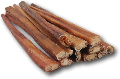 Top Dog Chews - Thick 12 Inch Bully Sticks, 100% Natural Beef, Free Range, Grass Fed, High Protein, Supports Dental Health & Easily Digestible, Dog Treat, 10 Pack