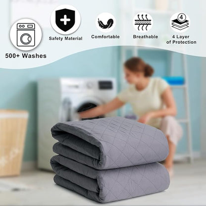 Bed Pads Washable Waterproof 34x36 Inch (2pack),Hide Stains Washable Incontinence Pads for Adults,Waterproof Bed Pads Washable,Bed Protector Pads, Slip Resistant Bed Pad for Kids,Toddlers,Pet