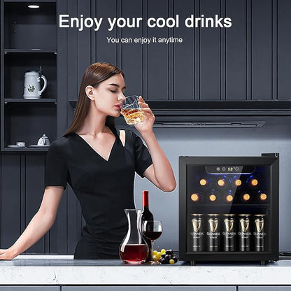 Antarctic Star 12 Bottle 48 Can Wine Cooler/Cabinet Beverage Refrigerator Mini