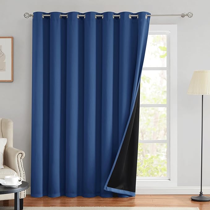 Beauoop 100% Blackout Curtains 96 Inches Long