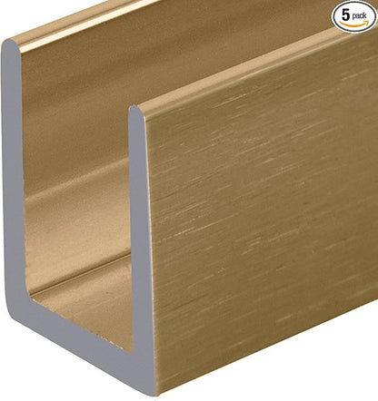 Brixwell SDCD38SB-CCP24-XCP5 Satin Brass 3/8" Fixed Panel Shower Door Deep