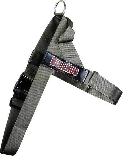 Adjustable Dog Harness– No Pull, No Choke – for English Bulldogs, French Bulldogs, Pugs & Broad-Chested Breeds – Easy, Safe Walks (Olive Green, XL)