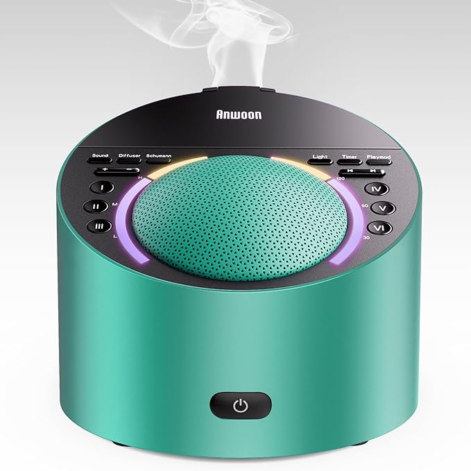 Sound Machine & Aroma Diffuser Pro 4-in-1 Sleep System, Premium Metal Shell