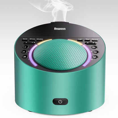 Sound Machine & Aroma Diffuser Pro 4-in-1 Sleep System, Premium Metal Shell