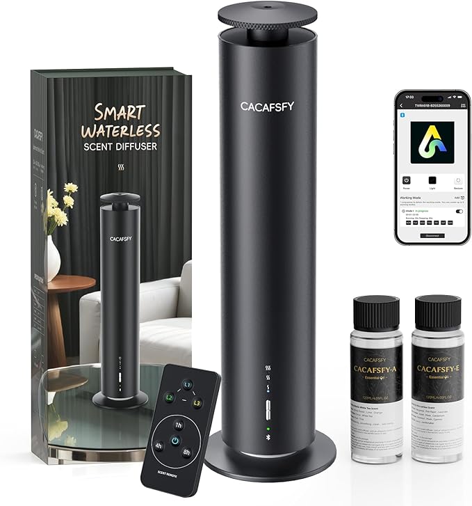The CACAFSFY Waterless Scent Diffuser Starter Kit -Include 2x120ml Essential