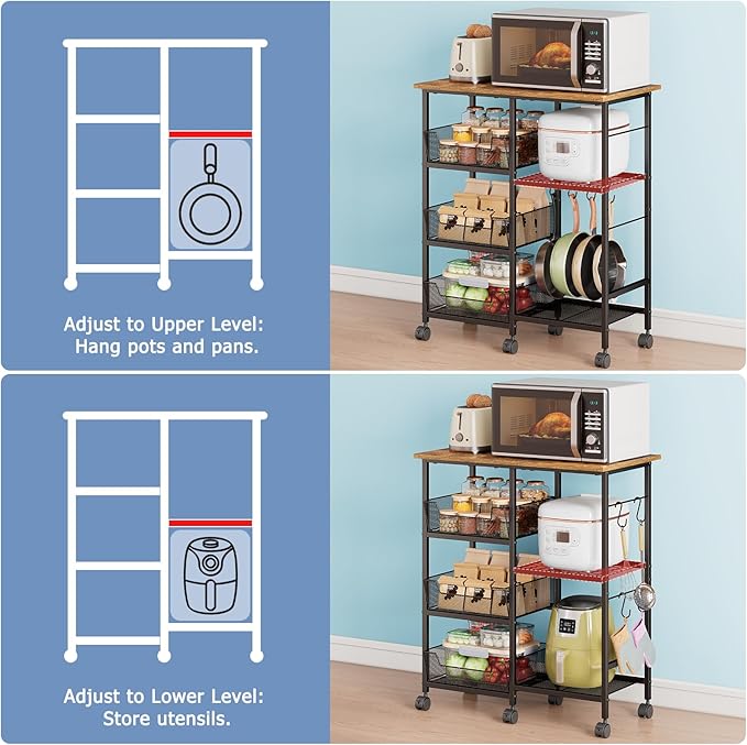 Rolling Kitchen Storage Microwave Cart, Kitchen Island