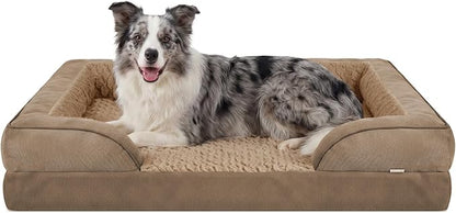 L Plus Orthopedic Dog Bed for Large Dogs, Washable Dog Sofa with Egg-Crate Foam, Waterproof Lining and Non-Skid Bottom