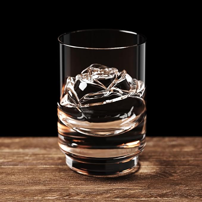 Rose Clear Ice Cube Maker: 2.5 Inch Crystal Clear Ice Cube Tray