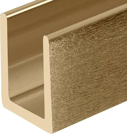 Brixwell SDCD38ABRS-CCP36 Antique Brass 3/8" Fixed Panel Shower Door Deep