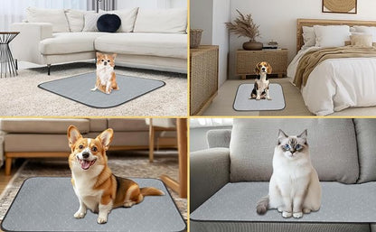 DAHAPYBOO Washable Pee Pads for Dogs 18x24,2 Pack | Reusable Puppy Pads for Dogs Non-Slip Waterproof Pet Training Pads for Crate, Playpen, Bed, Sofa,Whelping Box, Potty Training