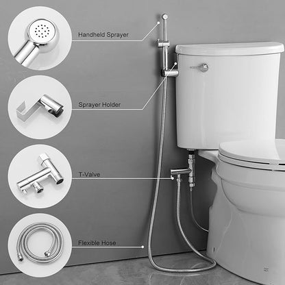 Chrome Handheld Bidet Sprayer for Toilet