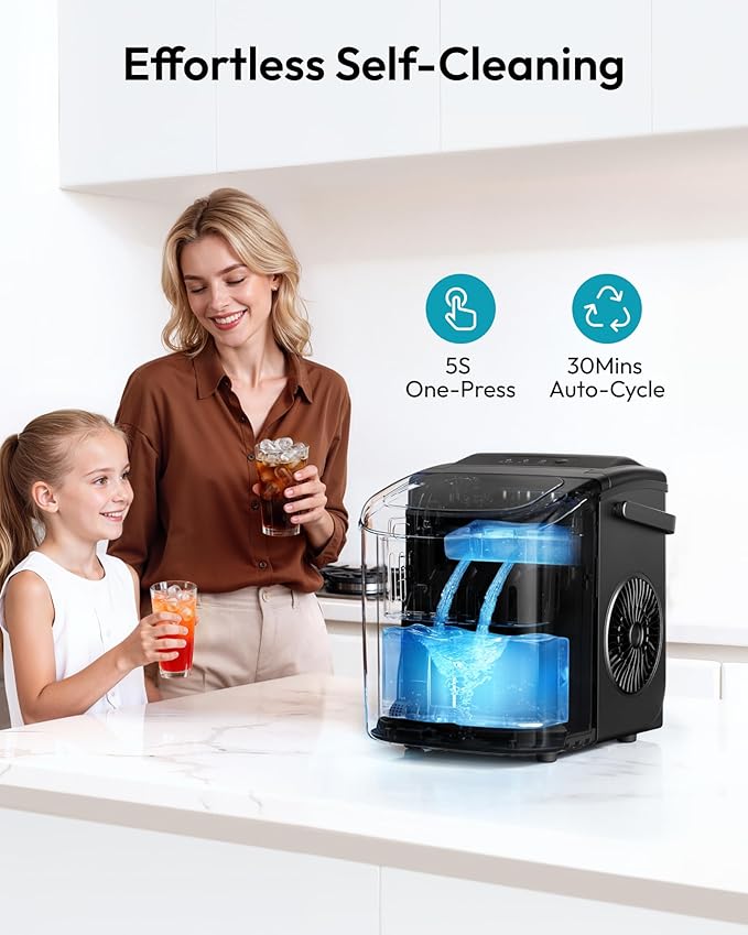 EUHOMY Countertop Ice Maker Machine
