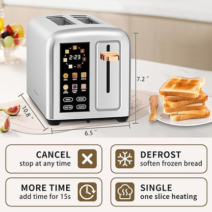 SEEDEEM Toaster 2 Slice, Real Touch Screen