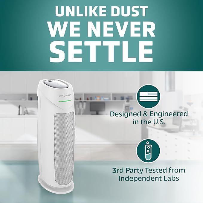 GermGuardian Air Purifier for Home, for Wildfire Smoke, Mold Spores, Large