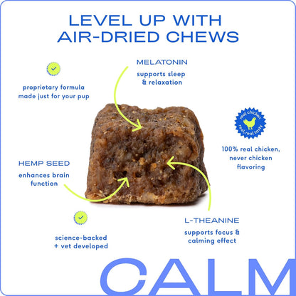 Native Pet Calming Chews for Dogs - Melatonin for Dogs Anxiety Relief - Grain Free All Natural Hemp Calming Treats & L-Theanine Helps Manage Stress & Separation Anxiety - Puppy Sleep Aid - 30 Chews