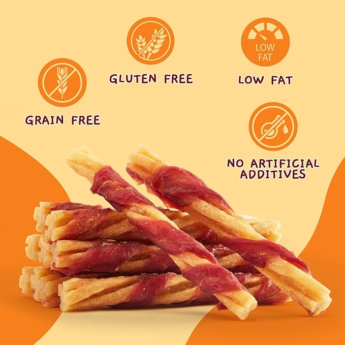 Jungle Calling Dog Treats, Duck Wrapped Chicken Collagen Sticks for Small Medium Dogs, Digestible Rawhide Alternative Dog Chews, Dental Bones for Teeth Cleaning, Like Bully Sticks, Less Smell, 14.1oz