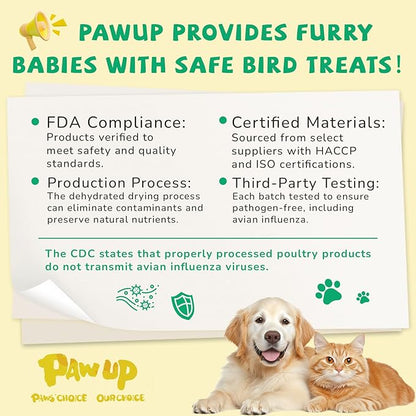 PAWUP Dog Treats Chicken Wrapped Rawhide Sticks Long Lasting Dog Chews, Natural Snacks for Medium Large Dogs w/Taurine,12.5 oz