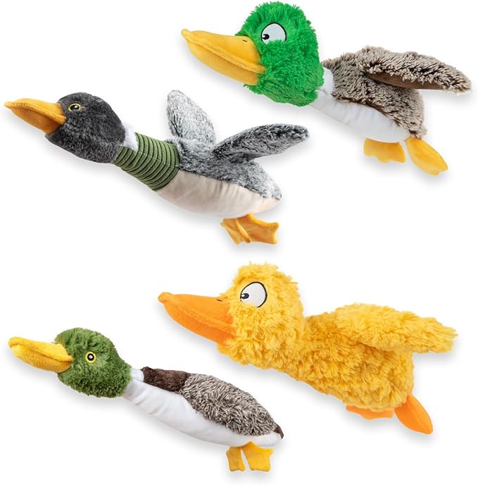 Best Pet Supplies Interactive Squeaky Dog Chew Toy, Ideal Dog Toys for Chewers, Small, Medium & Large Dogs, and Fetch Lovers - Duck (Mystery Box), Large