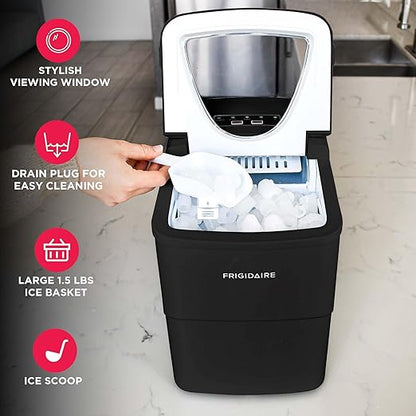 Frigidaire, 26 Lbs Portable Compact Icemaker, Ice Making Machine