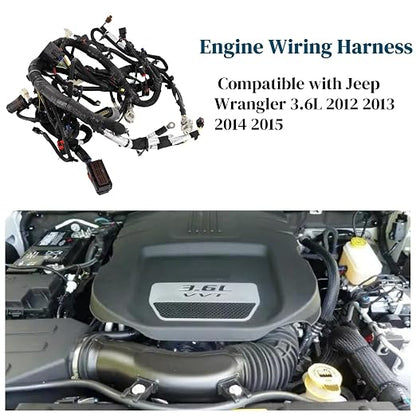 68081220AI 3.6L Engine Wiring Harness Fits for Jeep Wrangler JK 2012-2015 | 3.6L V6 Engine Wire Harness 68081220AC 68081220AD 68081220AE 68081220AF 68081220AG 68081220AH
