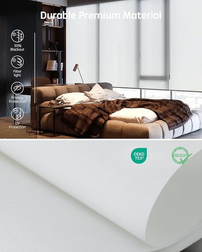 Yoolax Motorized Blinds with Remote, Smart Blinds