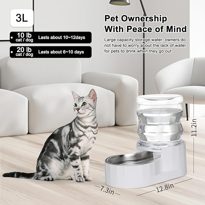 RIZZARI Gravity Water Bowl Dispenser