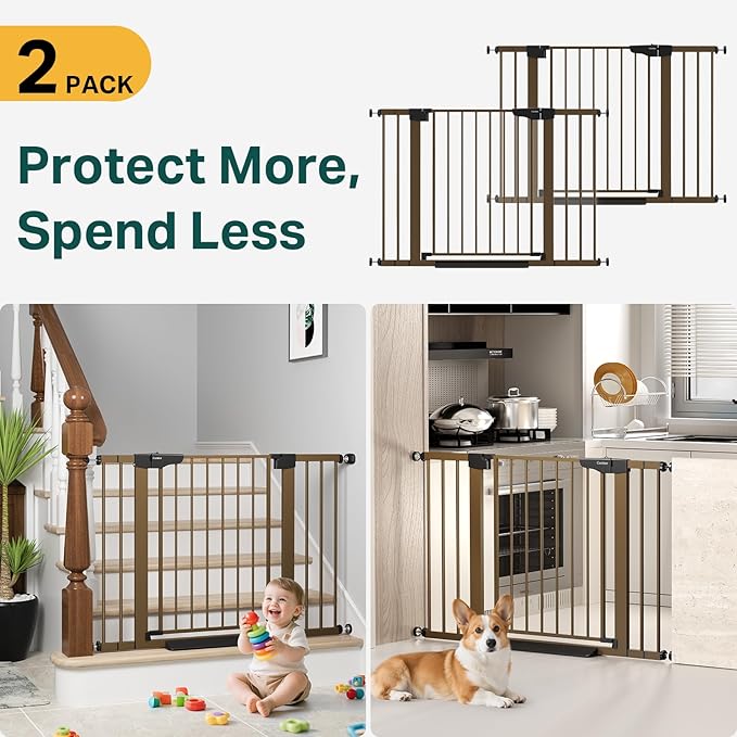 Cumbor 2 Pack 29.7-46" Baby Gate