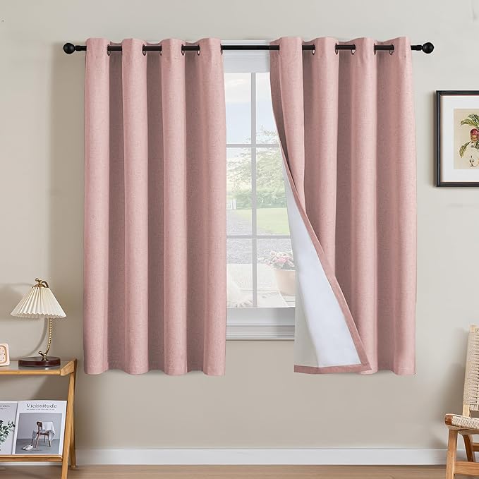 H.VERSAILTEX Linen Curtains 100% Blackout Curtains
