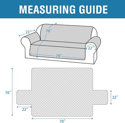 H.VERSAILTEX Couch Cover, Sofa Covers for 3 Cushion Couch, Dog Couch Cover Protector, Furniture Covers for Pets, 100% Waterproof Cover with Non-Skid Backing & Elastic Straps(Sofa, Chocolate)