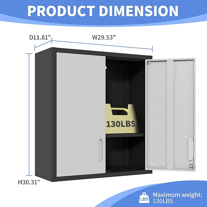 Garage Wall Mounted Storage Cabinet