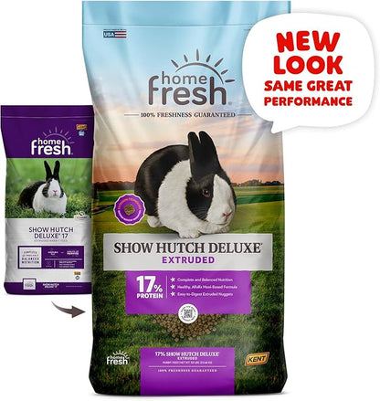Blue Seal Fresh Show Hutch Deluxe 17 Rabbit Food - Resealable Packaging to Hold in Freshness, Promotes a Healthy Digestive System and Proper Intake - 4.5 LB Bag