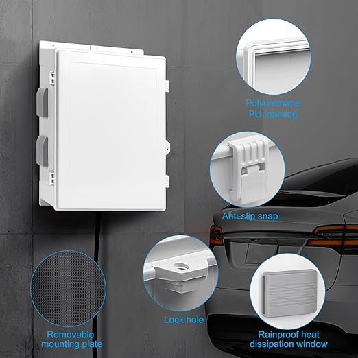 Outdoor Waterproof Electrical Junction Box, ABS Water Resistant Enclosure