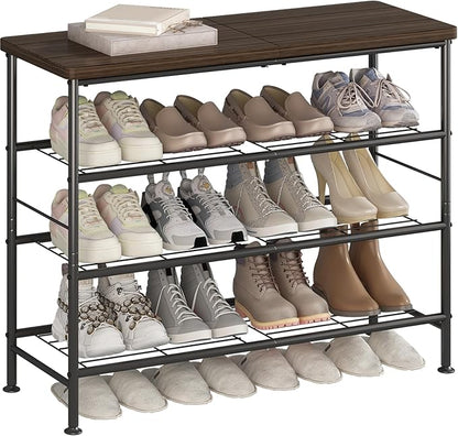 SUOERNUO Shoe Rack Organizer 4 Tier