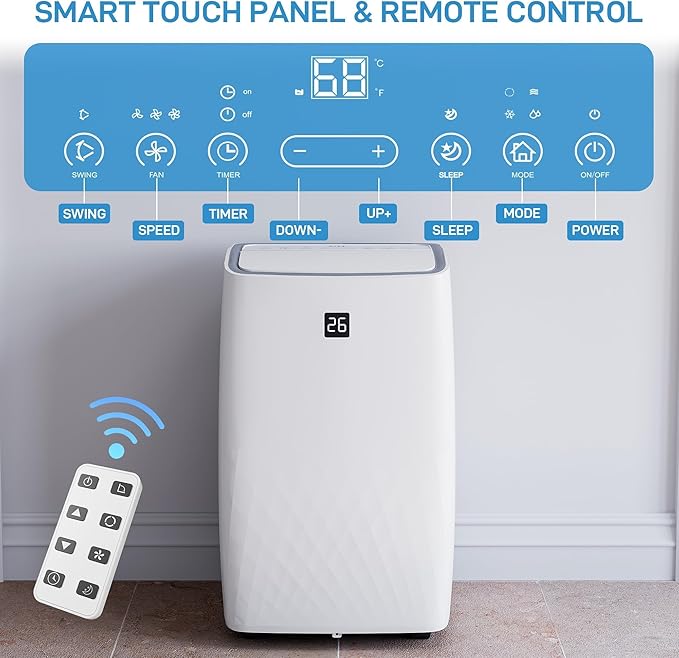 Portable Air Conditioners 12000 BTU, Remote Control AC
