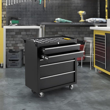 IDEALHOUSE Rolling Tool Chest, 5 Drawers Tool Storage Cabinet, Toolbox