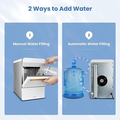 Gevi V2.0 Nugget Ice Maker, 38lbs/24H Countertop Pellet Ice Machine